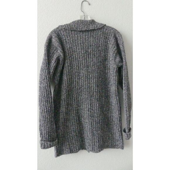 Vtg Partners Tweed Button Front Cardigan Pockets Oversize Size Small - Picture 6 of 9